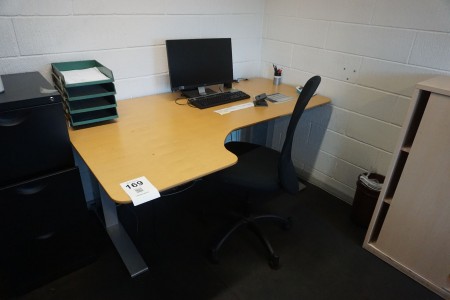 Raise/lower table incl. Office chair