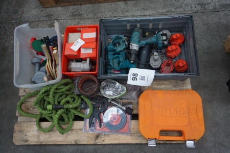 Various power tools, spanner sets, etc.