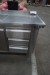 Raise/lower Stainless steel table with sink and drawers