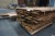 Large lot of larch wood planks