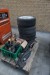 4 pcs. Tires with alloy rims, including various car parts