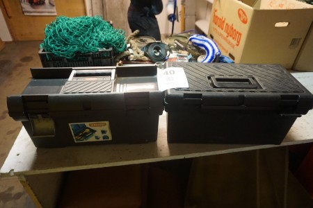 2 pcs. Tool boxes with various hand tools