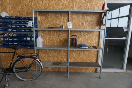 Steel shelf with contents