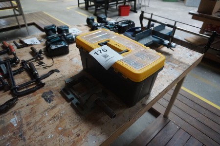 Tool boxes with contents + machine vise