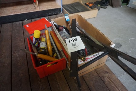 2 boxes of various hand tools