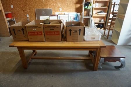 2 pcs. Tables with dishes, kitchen equipment, etc.