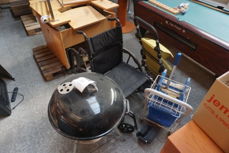 Grill, wheelchair, cleaning trolley, etc.