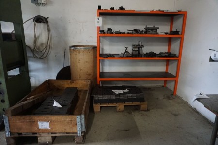 Shelving with contents of various press tool steels