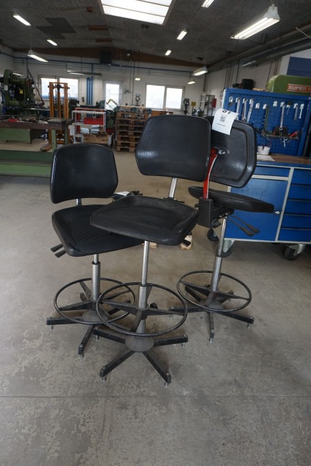 3 pieces. Workshop chairs