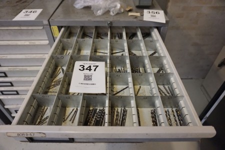 Drawer with various spiral drills