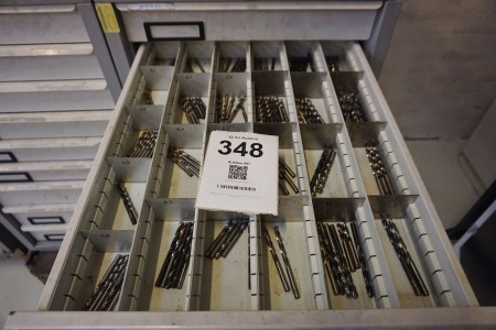 Drawer with various spiral drills