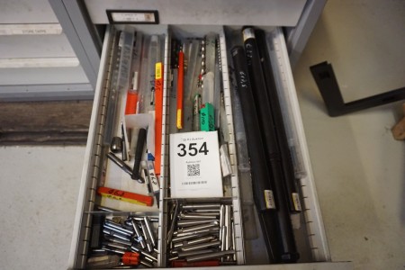Drawer with various long NC drills
