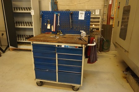 Tool trolley with board incl. contents