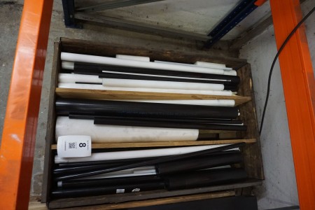 Pallet with various turning plastics
