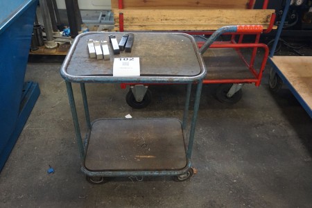 Rolling table incl. 6 pieces. Steel holders