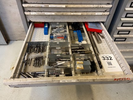 Drawer with various screw end mills