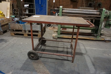 Workshop tables on wheels